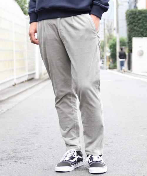 coen（コーエン）の「ストレッチコーデュロイ裏起毛タックテーパードパンツ（その他パンツ・メンズ・ネイビー/グレー/マスタード・X-LARGE/SMALL/MEDIUM/LARGE）」の2枚目の写真