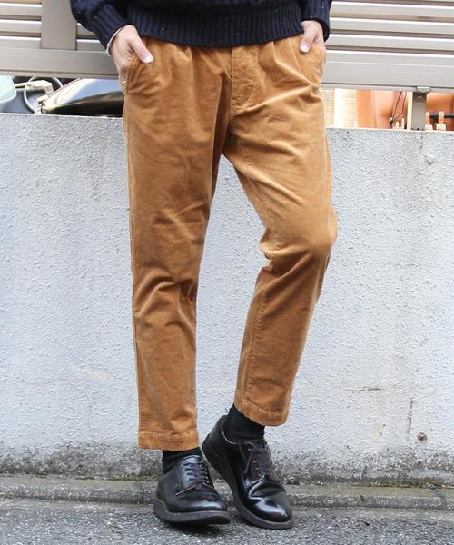 coen（コーエン）の「ストレッチコーデュロイ裏起毛タックテーパードパンツ（その他パンツ・メンズ・ネイビー/グレー/マスタード・X-LARGE/SMALL/MEDIUM/LARGE）」の3枚目の写真