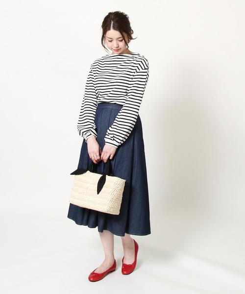 coen（コーエン）の「ライトデニムタックロングスカート（デニムスカート・レディース・ネイビー/コバルトブルー・MEDIUM/LARGE）」の11枚目の写真