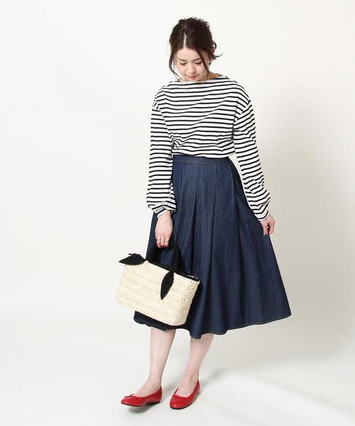 coen（コーエン）の「ライトデニムタックロングスカート（デニムスカート・レディース・ネイビー/コバルトブルー・MEDIUM/LARGE）」の12枚目の写真