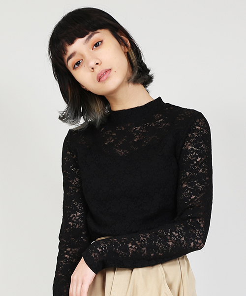 PUNYUS（プニュズ）の「レーストップス（Tシャツ/カットソー・レディース・ホワイト/ブラック・1/3/4/2）」の2枚目の写真