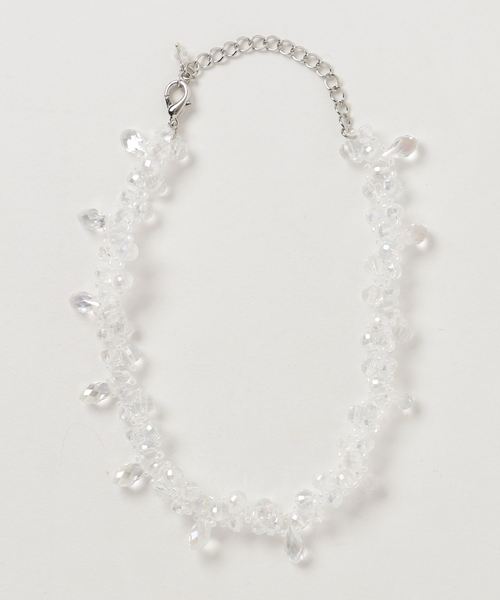 Catherine Cottage(キャサリンコテージ)の「手編みビーズチョーカーネックレス(ネックレス・キッズ・ホワイト系その他2/ホワイト系その他3/ホワイト系その他/ホワイト系その他4・FREE)」の2枚目の写真