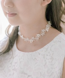 手編みビーズチョーカーネックレス