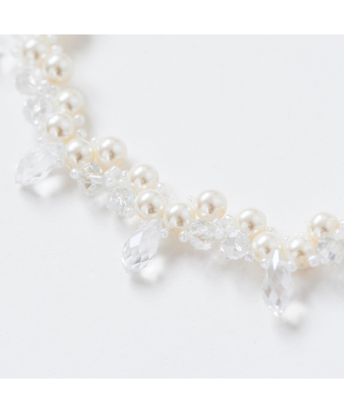 Catherine Cottage(キャサリンコテージ)の「手編みビーズチョーカーネックレス(ネックレス・キッズ・ホワイト系その他2/ホワイト系その他3/ホワイト系その他/ホワイト系その他4・FREE)」の6枚目の写真