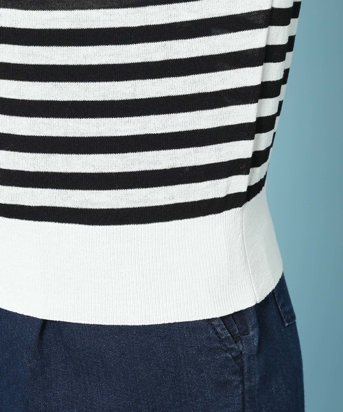 ROPE' PICNIC（ロペピクニック）の「【WEB.一部店舗限定】【さらさらUVケアアイテム】パフスリーブトップス（ニット/セーター・レディース・ライトグレー/ブラック/ブルー/ピンク系その他・38）」の10枚目の写真