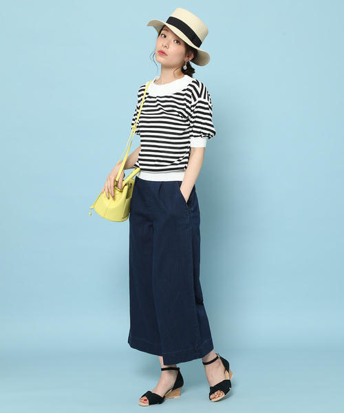 ROPE' PICNIC（ロペピクニック）の「【WEB.一部店舗限定】【さらさらUVケアアイテム】パフスリーブトップス（ニット/セーター・レディース・ライトグレー/ブラック/ブルー/ピンク系その他・38）」の11枚目の写真