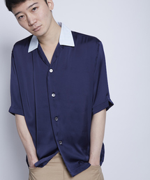 RIPP（リップ）の「[RIPP /リップ] バイカラー開襟シャツ（シャツ/ブラウス）」