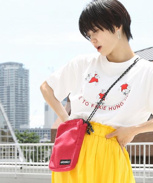 Gramicci（グラミチ）の「Gramicci(グラミチ)別注パイルサコッシュバッグ（ショルダーバッグ・メンズ・パープル/グレー/レッド/ブラック・FREE）」の4枚目の写真