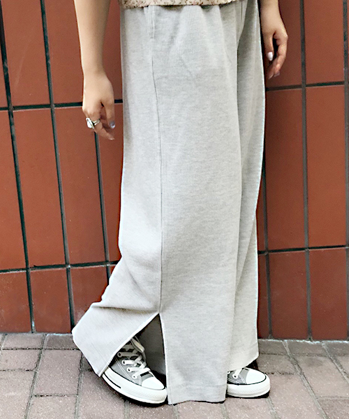 apres jour（アプレジュール）の「サーマルワイドパンツ【ZOZOTOWN限定アイテム】（その他パンツ・レディース・ブラック/ベージュ/グレー・フリー）」の6枚目の写真