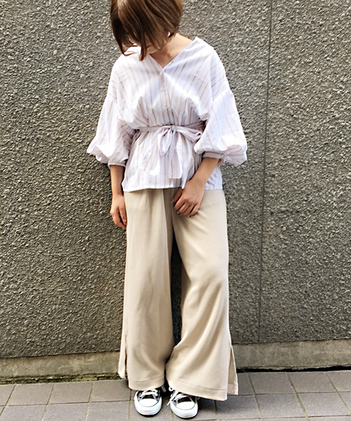 apres jour（アプレジュール）の「サーマルワイドパンツ【ZOZOTOWN限定アイテム】（その他パンツ・レディース・ブラック/ベージュ/グレー・フリー）」の11枚目の写真