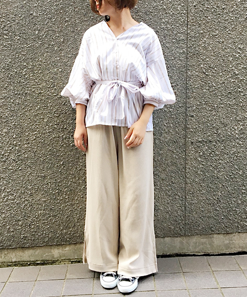 apres jour（アプレジュール）の「サーマルワイドパンツ【ZOZOTOWN限定アイテム】（その他パンツ・レディース・ブラック/ベージュ/グレー・フリー）」の13枚目の写真