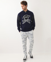 マークアンドロナ　セーター　ブルー MARK & LONA｜マークアンドロナのニット/セーター（ブルー