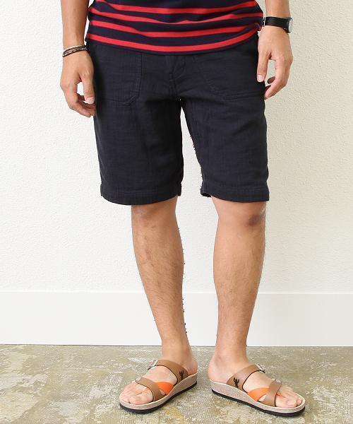 coen(コーエン)の「ダブルガーゼショーツ(その他パンツ・メンズ・イエロー/ネイビー/オリーブ・MEDIUM/LARGE/X-LARGE/SMALL)」の2枚目の写真