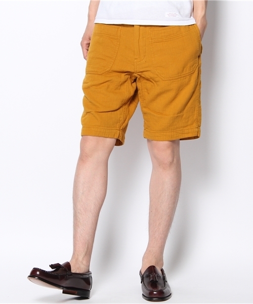 coen(コーエン)の「ダブルガーゼショーツ(その他パンツ・メンズ・イエロー/ネイビー/オリーブ・MEDIUM/LARGE/X-LARGE/SMALL)」の3枚目の写真