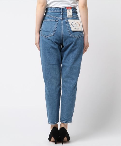 SOMETHING(サムシング)の「【SOMETHING/サムシング】W-FRONT ROOMY SLIM(デニムパンツ・レディース・サックスブルー/ブルー・S/M/L)」の4枚目の写真