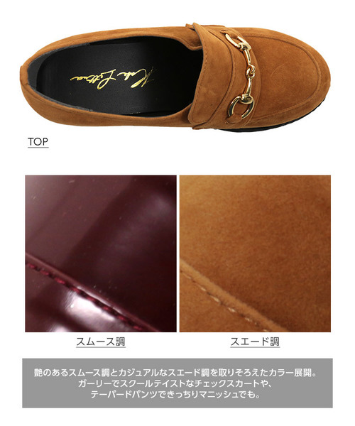 KOBE LETTUCE（コウベレタス）の「タンクソールビット付きマニッシュローファー＊レディース/靴/シューズ/厚底[I1655]神戸レタス（その他シューズ・レディース・ブラック/ブラック系その他/キャメル/ワイン・LL/S/M/L）」の13枚目の写真