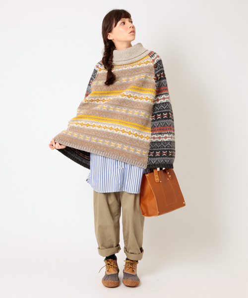 BEAMS BOY（ビームスボーイ）の「□BEAMS BOY / ペイズリー フレンチ3タックパンツ（スラックス・レディース・ブラック/ベージュ・0/1）」の11枚目の写真