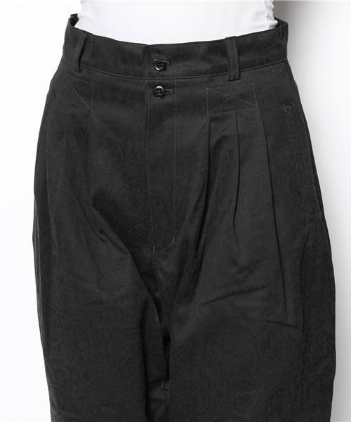 BEAMS BOY（ビームスボーイ）の「□BEAMS BOY / ペイズリー フレンチ3タックパンツ（スラックス・レディース・ブラック/ベージュ・0/1）」の5枚目の写真