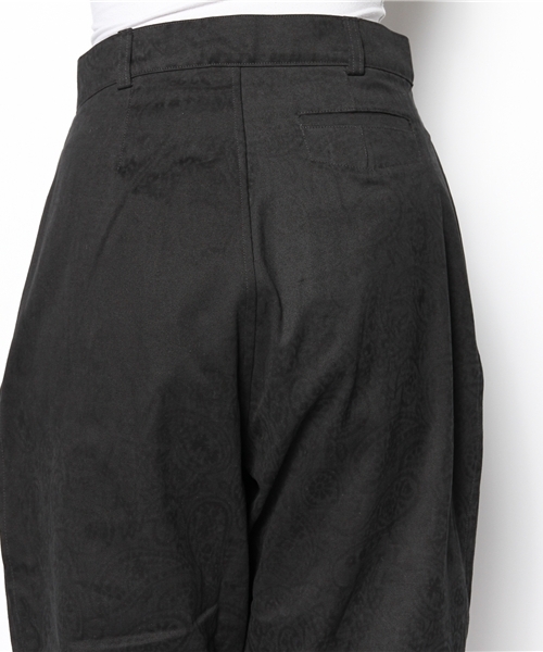 BEAMS BOY（ビームスボーイ）の「□BEAMS BOY / ペイズリー フレンチ3タックパンツ（スラックス・レディース・ブラック/ベージュ・0/1）」の6枚目の写真