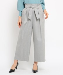 【洗える】裏起毛ワイドパンツ