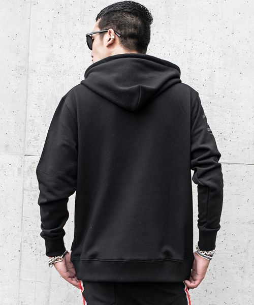 JOKER(ジョーカー)の「裏毛袖プリントプルパーカー(パーカー・メンズ・ホワイト/ブラック/杢グレー・M/L/XL/XXL)」の5枚目の写真