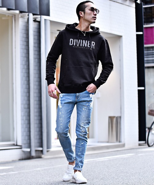 JOKER(ジョーカー)の「裏毛袖プリントプルパーカー(パーカー・メンズ・ホワイト/ブラック/杢グレー・M/L/XL/XXL)」の15枚目の写真