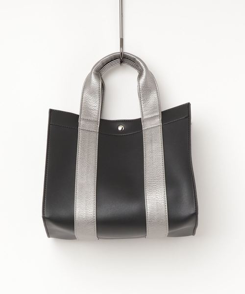 AMERICAN HOLIC（アメリカンホリック）の「スクエアトート（トートバッグ・レディース・ブラック/オフホワイト/シルバー/ベージュ系その他/シルバー系その他2・FREE）」の5枚目の写真