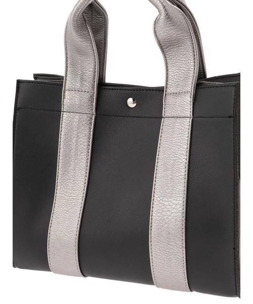 AMERICAN HOLIC（アメリカンホリック）の「スクエアトート（トートバッグ・レディース・ブラック/オフホワイト/シルバー/ベージュ系その他/シルバー系その他2・FREE）」の12枚目の写真