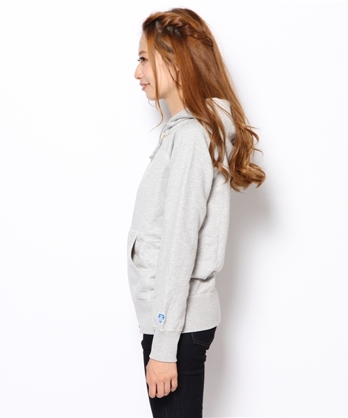 SHIPS for women（シップスフォーウィメン）の「ORCIVAL:フレンチ ジップ（パーカー・レディース・ライトグレー/ネイビー・ONE SIZE）」の4枚目の写真