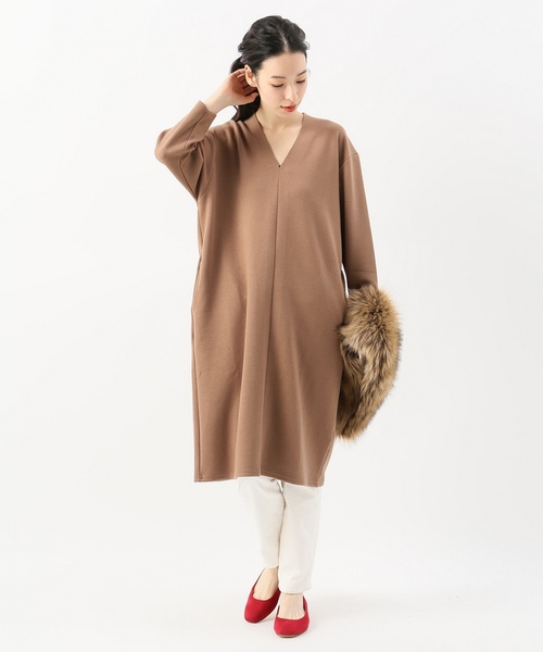 JOINT WORKS(ジョイントワークス)の「《追加》スムースチュニックワンピース(ワンピース・レディース・ブラック/キャメル・FREE)」の10枚目の写真