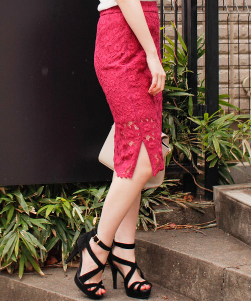 LIPSERVICE(リップサービス)の「サイドラインレーススカート(スカート・レディース・ホワイト/ブラック/パープル/グリーン・S/M)」の8枚目の写真