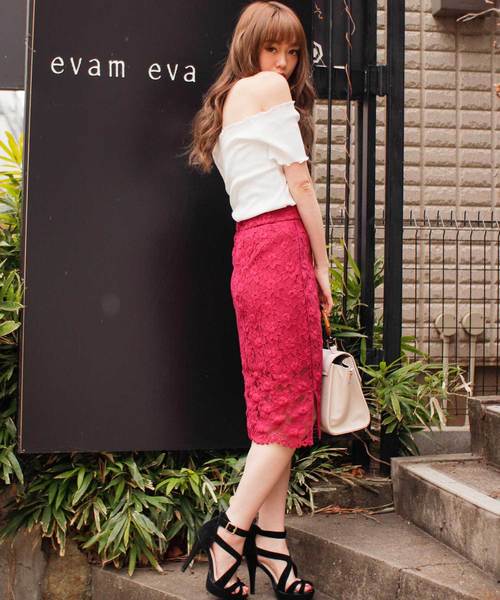 LIPSERVICE(リップサービス)の「サイドラインレーススカート(スカート・レディース・ホワイト/ブラック/パープル/グリーン・S/M)」の9枚目の写真