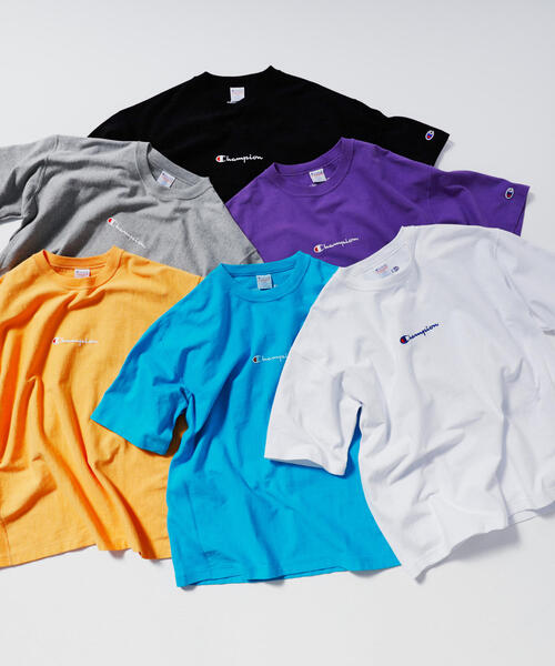 Champion(チャンピオン)の「【別注】 <CHAMPION(チャンピオン)> REVERSE WEAVE TEE/Tシャツ(Tシャツ/カットソー・メンズ・ターコイズブルー/オレンジ/パープル・L/XL/S/M)」の7枚目の写真
