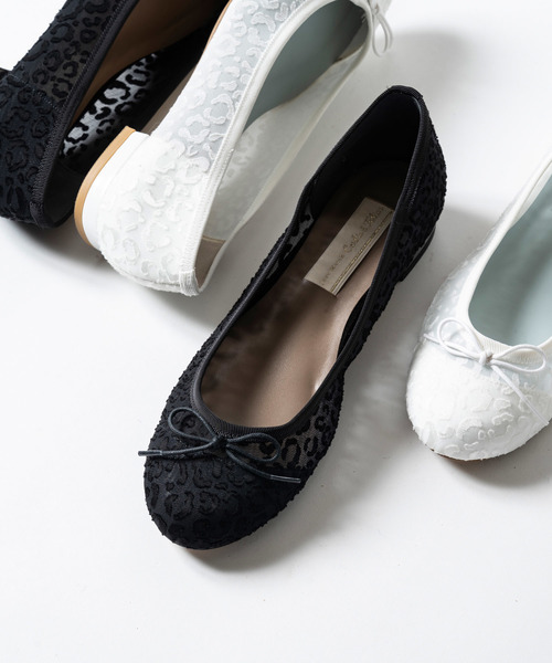 Carlie e felice(カーリーエフェリーチェ)の「チュールバレエパンプス【Carlie e felice/カーリーエフェリーチェ】(バレエシューズ・レディース・ホワイト/ブラック/ネイビー/レッド・22.5cm/23.5cm/24.5cm/23.0cm/24.0cm/25.0cm/22.0cm)」の7枚目の写真
