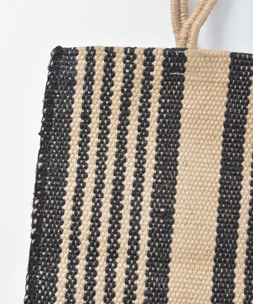 MAISON BENGAL（マイソンベンガル）の「MAISON BENGAL:ジュートストライプトート◇（トートバッグ・レディース・ブラック/ブラウン/ブルー・ONE SIZE）」の16枚目の写真