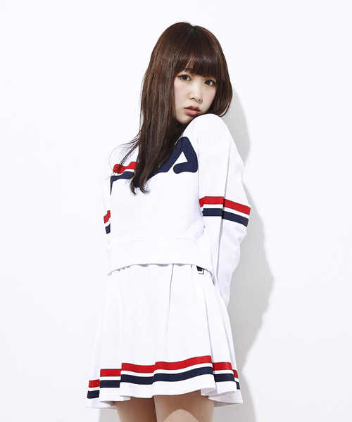 WEGO(ウィゴー)の「WEGO/FILAショート丈スウェット(スウェット・レディース・オフホワイト/ネイビー/レッド・FREE)」の9枚目の写真