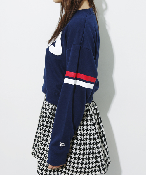 WEGO(ウィゴー)の「WEGO/FILAショート丈スウェット(スウェット・レディース・オフホワイト/ネイビー/レッド・FREE)」の10枚目の写真