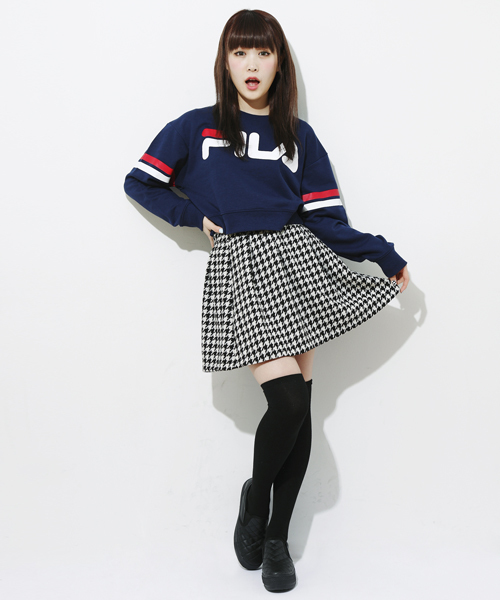 WEGO(ウィゴー)の「WEGO/FILAショート丈スウェット(スウェット・レディース・オフホワイト/ネイビー/レッド・FREE)」の6枚目の写真