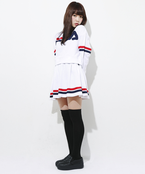 WEGO(ウィゴー)の「WEGO/FILAショート丈スウェット(スウェット・レディース・オフホワイト/ネイビー/レッド・FREE)」の8枚目の写真