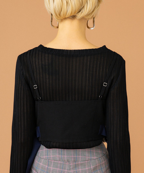 UNITED TOKYO（ユナイテッドトウキョウ）の「レイヤードビスチェ（シャツ/ブラウス・レディース・ブラック/ライトベージュ・1）」の14枚目の写真