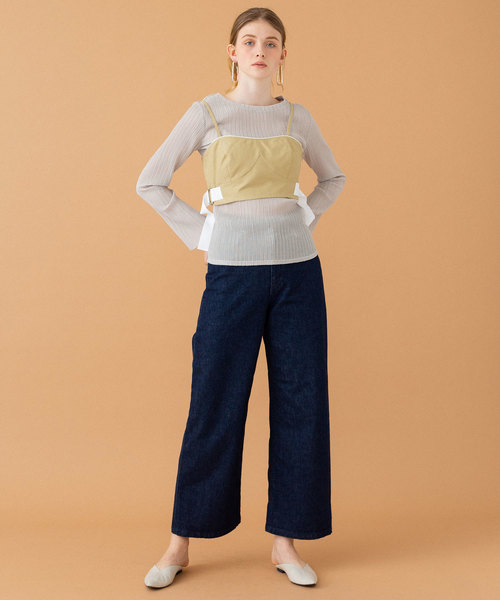 UNITED TOKYO（ユナイテッドトウキョウ）の「レイヤードビスチェ（シャツ/ブラウス・レディース・ブラック/ライトベージュ・1）」の3枚目の写真