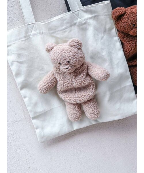 merry jenny（メリージェニー）の「Teddyキャンバスtote【アイボリーのみ】（トートバッグ・レディース・ブラック/アイボリー・FREE）」の7枚目の写真