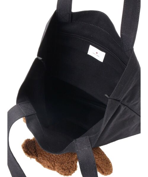 merry jenny（メリージェニー）の「Teddyキャンバスtote【アイボリーのみ】（トートバッグ・レディース・ブラック/アイボリー・FREE）」の12枚目の写真