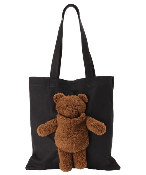 merry jenny（メリージェニー）の「Teddyキャンバスtote【アイボリーのみ】（トートバッグ・レディース・ブラック/アイボリー・FREE）」の15枚目の写真