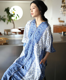 Bou Jeloud | 【WEB限定】インド製オリエンタルプリントワンピース(ワンピース)