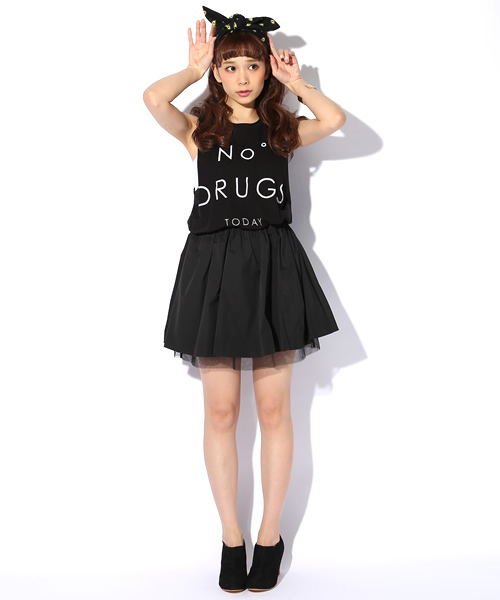 mmts(マミタス)の「Πmmts / フレアスカート(スカート・レディース・ブラック/ピンク・ONE SIZE)」の2枚目の写真