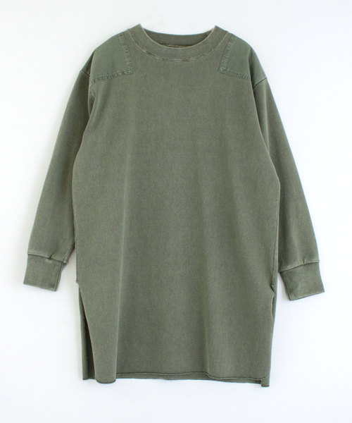 RNA-N（アールエヌエーエヌ）の「M1192 ミリタリーピグメントロングプルオーバー（Tシャツ/カットソー・レディース・カーキ/キナリ/ネイビー・MEDIUM）」の4枚目の写真