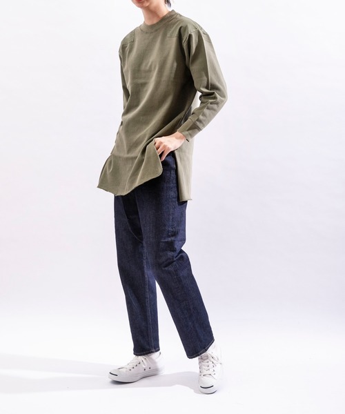 RNA-N（アールエヌエーエヌ）の「M1192 ミリタリーピグメントロングプルオーバー（Tシャツ/カットソー・レディース・カーキ/キナリ/ネイビー・MEDIUM）」の21枚目の写真