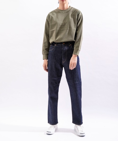 RNA-N（アールエヌエーエヌ）の「M1192 ミリタリーピグメントロングプルオーバー（Tシャツ/カットソー・レディース・カーキ/キナリ/ネイビー・MEDIUM）」の22枚目の写真