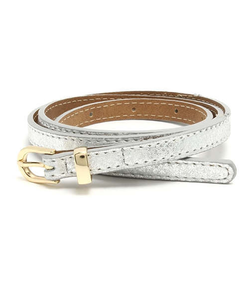 Chico（チコ）の「細カラーベルト（ベルト・レディース・ホワイト/ブラック/シルバー/レッド・FREE）」の4枚目の写真